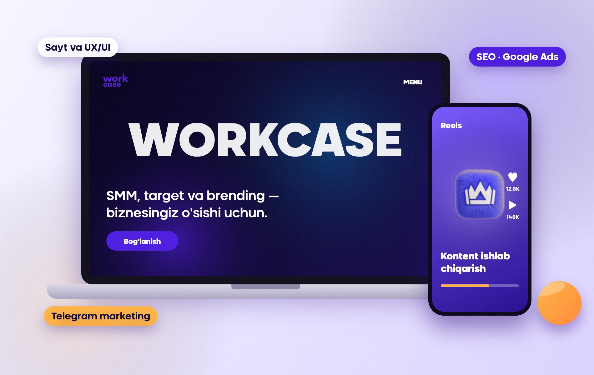 Workcase — sayt va kontent ishlab chiqarish
